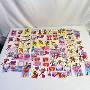 Lot Of (96) 1990 DC, Marvel, Tyco, TBS Valentine's Day Cards With (32) Envelopes